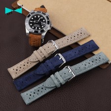 Cinturino orologio in pelle scamosciato rally grigio blu marrone 18 20 22 24 mm
