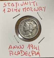 STATI UNITI - MONETA 1 DIME MERCURY 1941 ARGENTO SAN FRANCISCO KM#140