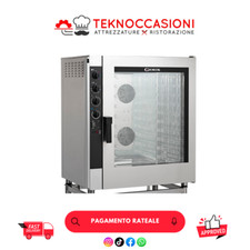 Forno a gas elettromeccanico 10 teglie a convenzione con vapore 87x79x108 Nuovo