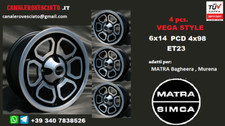 4 Cerchi Momo Vega 6j 14 pollici 4x98 Matra Bagheera Murena wheels felgen jantes