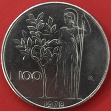 100 lire moneta - (, 1978