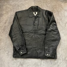 giacca vera pelle nera vintage