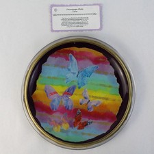 Piatto In Vetro Decoupage