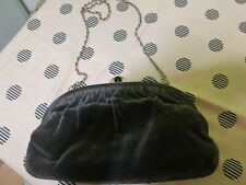 Pochette Clatch elegante grigio velutato da donna sera cerimonia clutch Grey