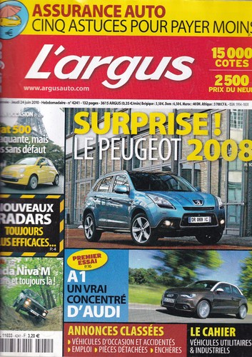 Argus 4241 peugeot 2008 - l'argus,