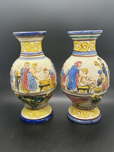 Coppia vasi maiolica - di,