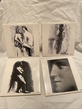 Set 4 Piastrelle Arte Ceramica 6” Vintage 1976 La Femme Estate of Picasso Paris