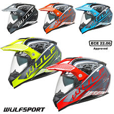 Casco Wulfsport Adulti Optima Adventure Enduro Motocross MX Trials Dual Sport