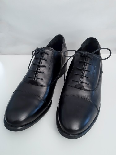 Scarpa pelle nera - pelle, allacciata
