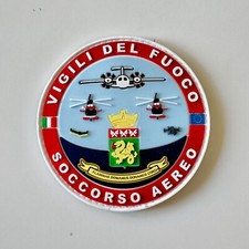 Patch Toppa SOCCORSO AEREO in PVC -  VIGILI DEL FUOCO - Velcro