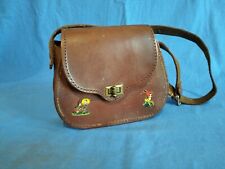 Borsetta Bambina In Cuoio Fatta A Mano Anni 60 Vintage Con Tracollina
