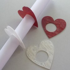 Tovaglioli Segnaposto Shine Cuore Matrimonio Battesimo Rosso O Crema