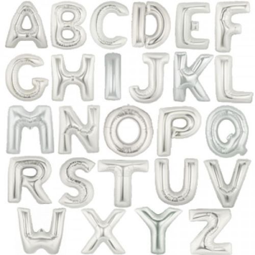 Palloncini lettera argento - lettera, a
