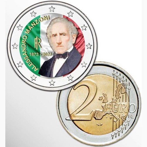 Euro alessandro manzoni - 2€, manzoni-