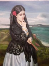 Dipinto Olio su Tela Ritratto