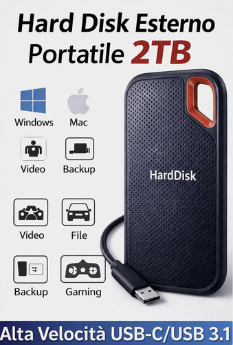 Hard disk esterno portatile - disk,
