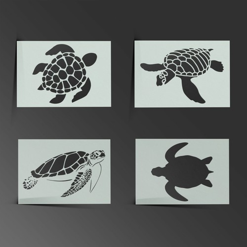 Stencil tartaruga marina
