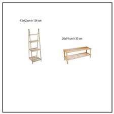 mobile in legno 4 scaffali