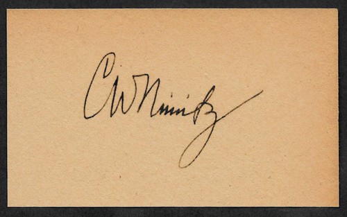 Autografo chester nimitz - autografo,