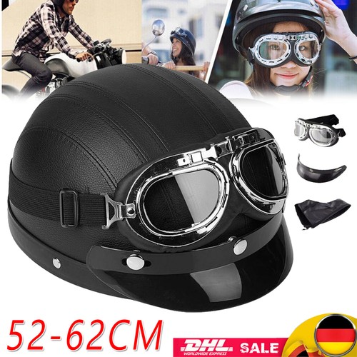 Casco moto stile tedesco mezzo
