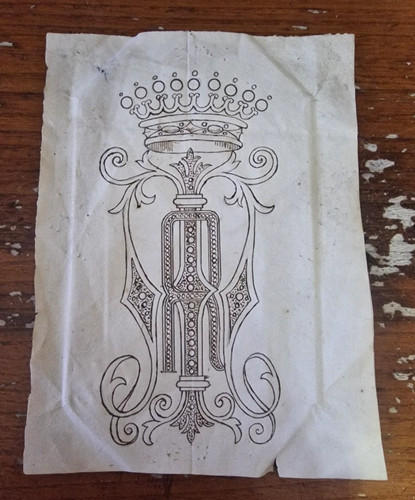 Stampa antica incisione stemma - incisione,