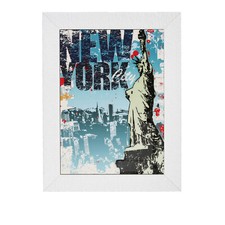 BELTRAMI Quadro New York con cornice con argento Miro Silver, 70x70 multicolore