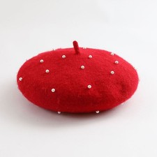  Cappello berretto di lana perla ragazza berretto invernale cappello berretto