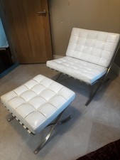 Sedia e pouf barcellona bianco