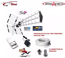 Kit Antenna TV Amplificata Esterna Digitale Terrestre Amplificatore da Palo A