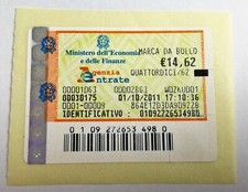 Marca bollo 14 62 - bollo, €