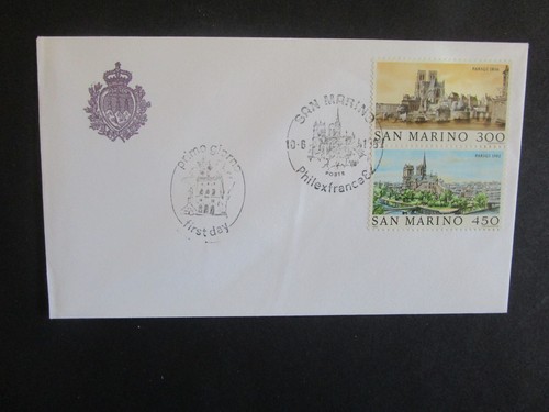 1982 fdc san marino parigi - fdc,