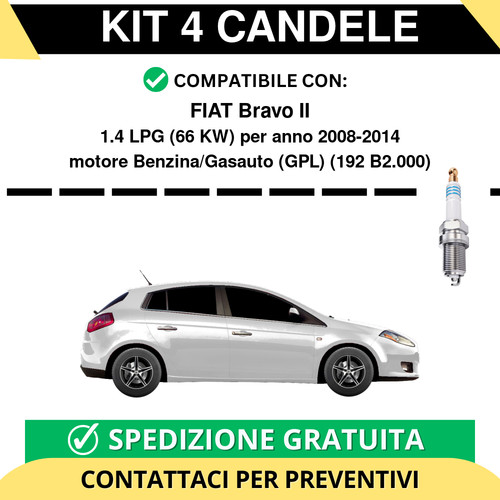 Kit candele per fiat bravo - fiat,