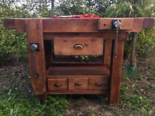 Banco Falegname da arredo cassetti 2 morse legno massello 140x60h85cm SU MISURA