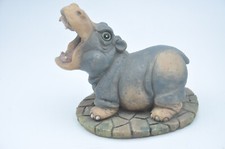 Statua Scultura Animale Ippopotamo IN Ceramica Peinte- Collezione Déco 6