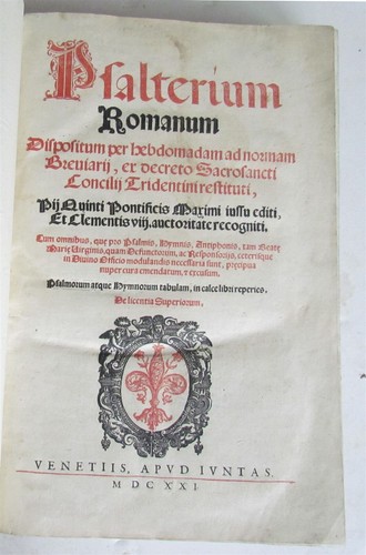 1621 psalterium romanum - 1621,