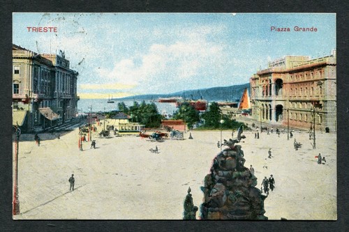F031 cartolina trieste - trieste, piazza
