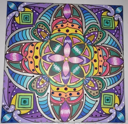 Mandala tela senza cornice - su, tela,senza