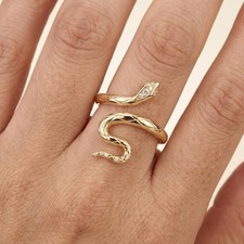Anello serpente con diamanti