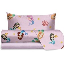 Completo lenzuola Sirenette per letto Singolo 150x290