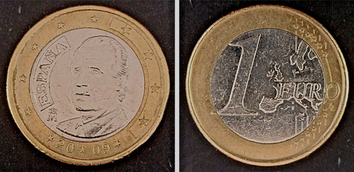 Spagna moneta euro re - da, 1