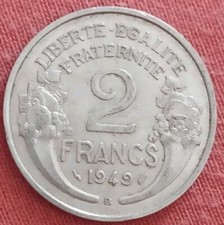 ?? FRANCIA COIN MONETA 2 FRANCS 1949 LIBERTE EGALITE FRATERNITE POST WWII