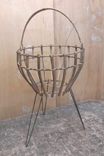 Porta Oggetti In Bambu E Ferro