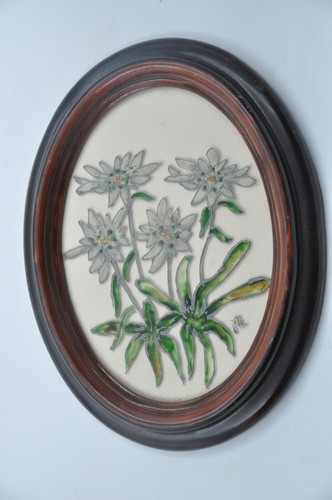 Antico dipinto vetro fiore - dipinto, vetro,