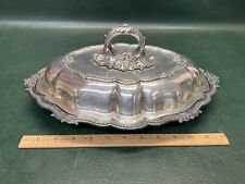 Antico piatto da portata James Dixon & Sons Sheffield England placcato argento coperto