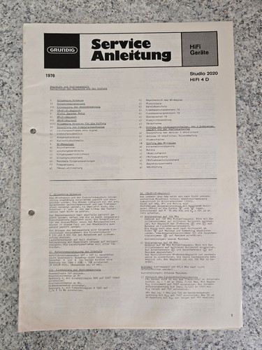 Grundig manuale servizio - manuale,