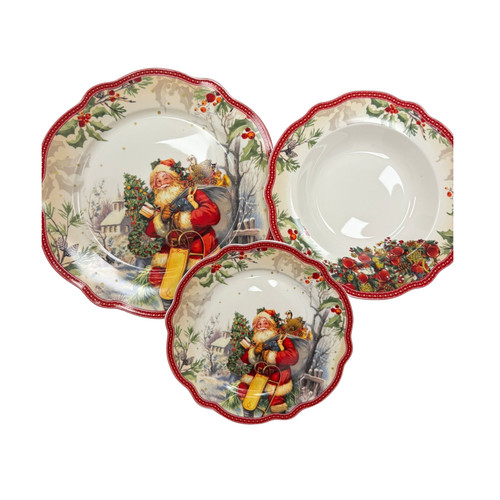 Set piatti natale babbo - natale,
