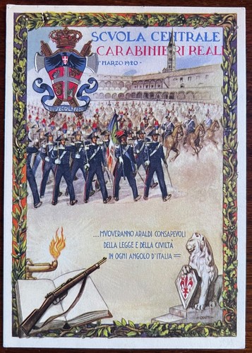 Cartolina militare scuola - cartolina, "scuola