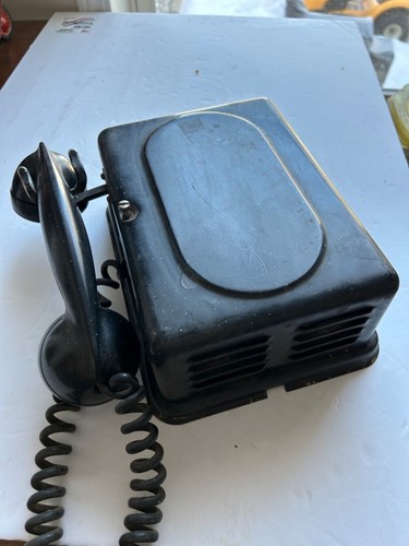 Antico telefono parete nero - da,
