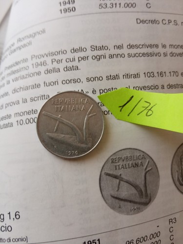 Moneta lire del - del, 2