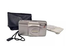 Macchina fotografica VINTAGE Olympus Superzoom 80g 35mm pellicola punta e scatta argento FUNZIONANTE